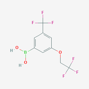 molecular formula C9H7BF6O3 B1446170 (3-(2,2,2-Trifluoroethoxy)-5-(trifluoromethyl)phenyl)boronic acid CAS No. 1704069-50-0