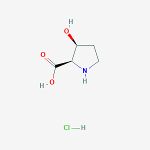 molecular formula C5H10ClNO3 B1446172 (2r,3s)-3-Hydroxypyrrolidine-2-carboxylic acid hydrochloride CAS No. 468061-05-4