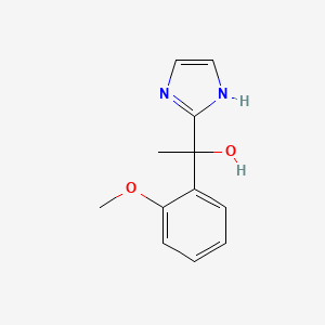 molecular formula C12H14N2O2 B1446173 1-(1H-imidazol-2-yl)-1-(2-methoxyphenyl)ethan-1-ol CAS No. 1955539-79-3