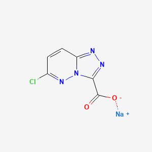 molecular formula C6H3ClN4NaO2 B1446175 Sodium 6-chloro-[1,2,4]triazolo[4,3-b]pyridazine-3-carboxylate CAS No. 1630906-50-1