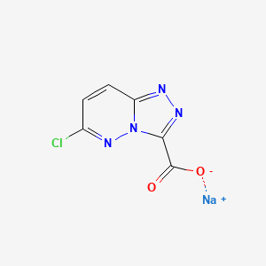 molecular formula C6H2ClN4NaO2 B1446175 Sodium 6-chloro-[1,2,4]triazolo[4,3-b]pyridazine-3-carboxylate CAS No. 1630906-50-1