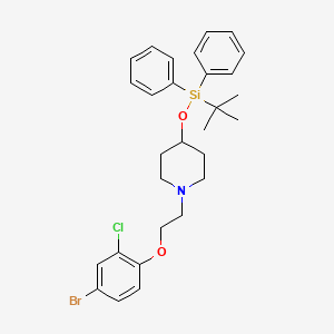 B1446180 1-(2-(4-Bromo-2-chlorophenoxy)ethyl)-4-((tert-butyldiphenylsilyl)oxy)piperidine CAS No. 1704080-89-6