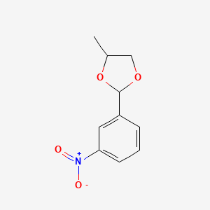 molecular formula C10H11NO4 B14461815 4-Methyl-2-(3-nitrophenyl)-1,3-dioxolane CAS No. 72024-78-3