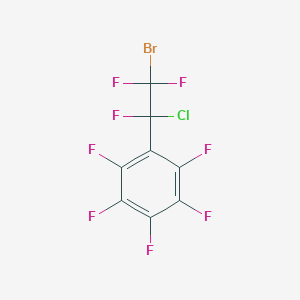 molecular formula C8BrClF8 B14461825 1-(2-Bromo-1-chloro-1,2,2-trifluoroethyl)-2,3,4,5,6-pentafluorobenzene CAS No. 66021-94-1