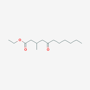 molecular formula C14H26O3 B14461829 Ethyl 3-methyl-5-oxoundecanoate CAS No. 66427-27-8