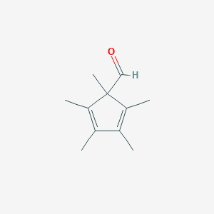 molecular formula C11H16O B14461843 1,2,3,4,5-Pentamethylcyclopenta-2,4-diene-1-carbaldehyde CAS No. 73057-50-8