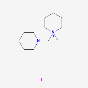 molecular formula C13H27IN2 B14461849 1-Ethyl-1-(piperidinomethyl)piperidinium iodide CAS No. 73771-90-1