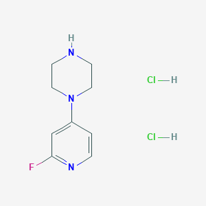 molecular formula C9H14Cl2FN3 B1446185 1-(2-Fluoropyridin-4-yl)piperazine dihydrochloride CAS No. 1820711-96-3