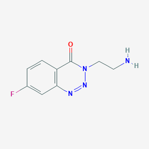 molecular formula C9H9FN4O B1446186 3-(2-氨基乙基)-7-氟苯并[d][1,2,3]三嗪-4(3H)-酮 CAS No. 1955547-18-8