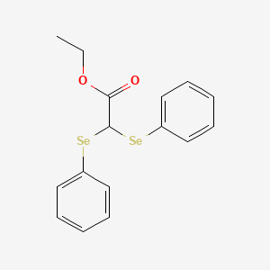molecular formula C16H16O2Se2 B14461890 Acetic acid, bis(phenylseleno)-, ethyl ester CAS No. 72041-41-9
