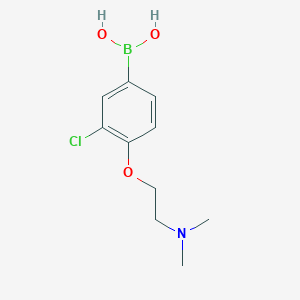 molecular formula C10H15BClNO3 B1446192 (3-氯-4-(2-(二甲氨基)乙氧基)苯基)硼酸 CAS No. 1704080-46-5