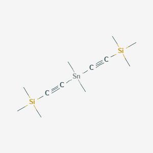 molecular formula C12H24Si2Sn B14461949 [(Dimethylstannanediyl)di(ethyne-2,1-diyl)]bis(trimethylsilane) CAS No. 66368-70-5