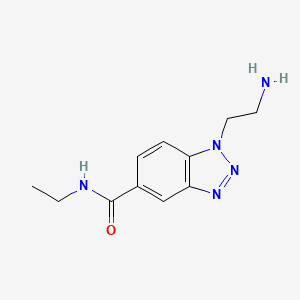 molecular formula C11H15N5O B1446197 1-(2-aminoethyl)-N-ethyl-1H-benzo[d][1,2,3]triazole-5-carboxamide CAS No. 1955506-85-0