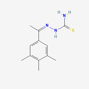 molecular formula C12H17N3S B14461971 Acetophenone, 3',4',5'-trimethyl-, thiosemicarbazone CAS No. 66969-03-7