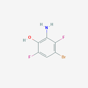 molecular formula C6H4BrF2NO B1446198 2-Amino-4-bromo-3,6-difluorophenol CAS No. 2088851-52-7