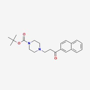 molecular formula C22H28N2O3 B1446199 叔丁基 4-[3-(萘-2-基)-3-氧代丙基]哌嗪-1-甲酸酯 CAS No. 1708126-11-7