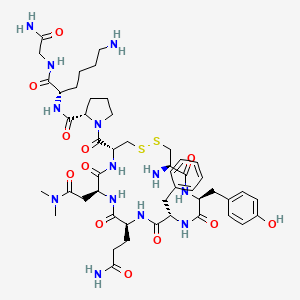molecular formula C48H69N13O12S2 B14461990 Vasopressin, (5-(N(4),N(4)-dimethyl-asn)-8-lys)- CAS No. 72449-67-3