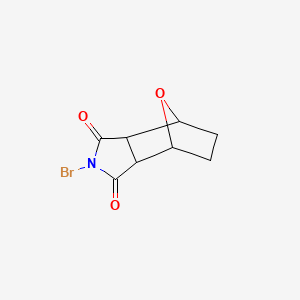 molecular formula C8H8BrNO3 B14462001 7-Oxabicyclo(2.2.1)heptane-2,3-dicarboximide, N-bromo- CAS No. 73816-37-2
