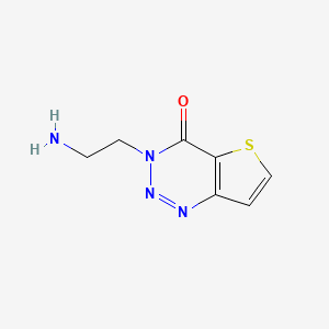 molecular formula C7H8N4OS B1446201 3-(2-氨基乙基)噻吩[3,2-d][1,2,3]三嗪-4(3H)-酮 CAS No. 1936634-00-2
