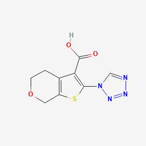 molecular formula C9H8N4O3S B1446203 2-(1H-四唑-1-基)-4,7-二氢-5H-噻吩并[2,3-c]吡喃-3-羧酸 CAS No. 1807977-40-7