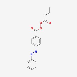 molecular formula C17H16N2O4 B14462038 Butanoyl 4-phenyldiazenylbenzenecarboperoxoate CAS No. 65767-39-7