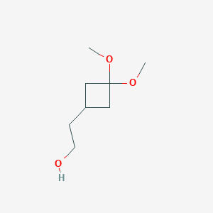 molecular formula C8H16O3 B1446204 2-(3,3-Dimethoxycyclobutyl)ethanol CAS No. 1788043-94-6