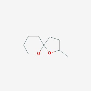 molecular formula C9H16O2 B14462047 2-Methyl-1,6-dioxaspiro[4.5]decane CAS No. 73046-14-7