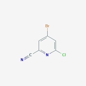 molecular formula C6H2BrClN2 B1446205 4-溴-6-氯吡啶甲腈 CAS No. 1206247-90-6
