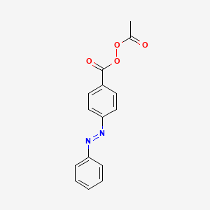 molecular formula C15H12N2O4 B14462072 Acetyl 4-phenyldiazenylbenzenecarboperoxoate CAS No. 65767-37-5