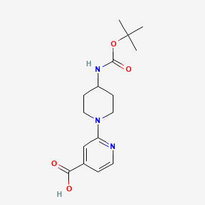 2-(4-((Tert-butoxycarbonyl)amino)piperidin-1-yl)isonicotinic acid