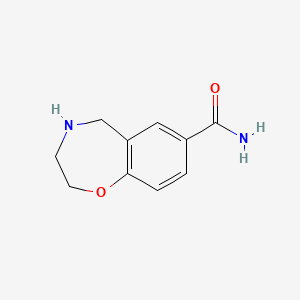 B1446212 2,3,4,5-Tetrahydrobenzo[f][1,4]oxazepine-7-carboxamide CAS No. 1936148-98-9