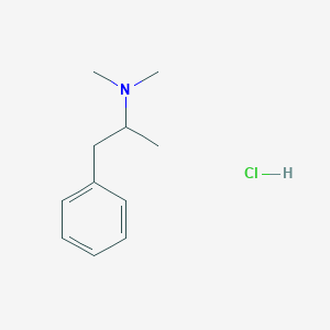 molecular formula C11H18ClN B144622 (+)-N,N,alpha-Trimethylbenzeneethanamine hydrochloride CAS No. 33286-27-0