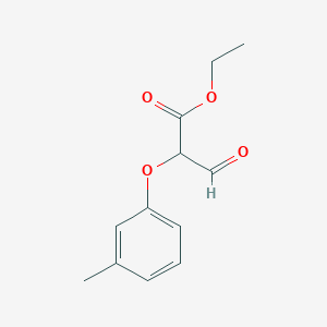 molecular formula C12H14O4 B14462207 Ethyl 2-(3-methylphenoxy)-3-oxopropanoate CAS No. 66047-02-7
