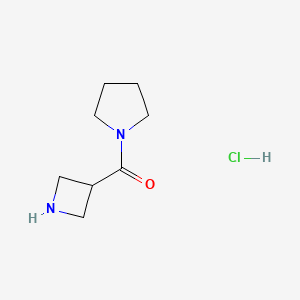 molecular formula C8H15ClN2O B1446225 Azetidin-3-yl(pyrrolidin-1-yl)methanone hydrochloride CAS No. 1820707-48-9