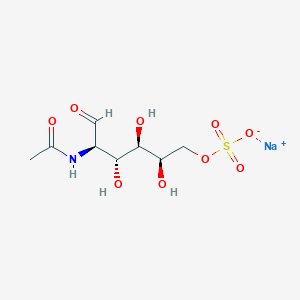 molecular formula C8H14NNaO9S B1446226 硫酸钠 (2R,3R,4R,5R)-5-乙酰氨基-2,3,4-三羟基-6-氧代己基 CAS No. 204575-07-5