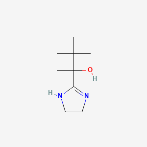 molecular formula C9H16N2O B1446227 2-(1H-imidazol-2-yl)-3,3-dimethylbutan-2-ol CAS No. 1935261-91-8