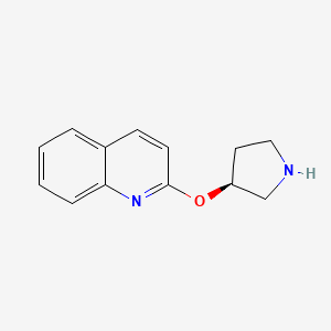 molecular formula C13H14N2O B1446229 S 2-(Pyrrolidin-3-yloxy)-quinoline CAS No. 2206200-20-4