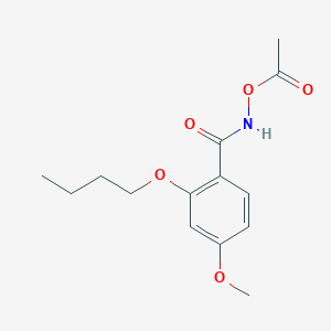 molecular formula C14H19NO5 B144623 Benzamide, N-acetoxy-N-butoxy-4-methoxy- CAS No. 131229-60-2