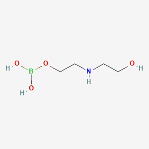 molecular formula C4H12BNO4 B14462335 Ethanol, 2-[[2-(boronooxy)ethyl]amino]- CAS No. 68298-96-4