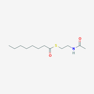molecular formula C12H23NO2S B1446235 Octanethioic acid, S-[2-(acetylamino)ethyl] ester CAS No. 934498-23-4