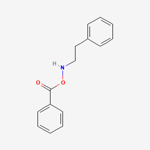 molecular formula C15H15NO2 B14462358 Benzeneethanamine, N-(benzoyloxy)- CAS No. 69424-54-0