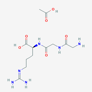 molecular formula C12H24N6O6 B1446236 Gly-Gly-Arg acetate salt CAS No. 54944-27-3