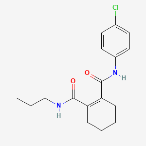 molecular formula C17H21ClN2O2 B14462441 N~1~-(4-Chlorophenyl)-N~2~-propylcyclohex-1-ene-1,2-dicarboxamide CAS No. 73315-00-1