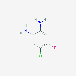 molecular formula C6H6ClFN2 B144625 4-Chloro-5-fluorobenzene-1,2-diamine CAS No. 139512-70-2