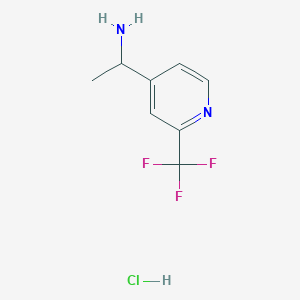 molecular formula C8H10ClF3N2 B1446250 1-(2-(Trifluoromethyl)pyridin-4-yl)ethanamine hydrochloride CAS No. 1951440-08-6