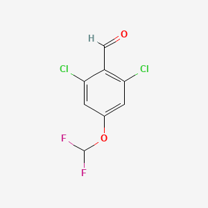 molecular formula C8H4Cl2F2O2 B1446256 2,6-Dichloro-4-(difluoromethoxy)benzaldehyde CAS No. 1804936-61-5