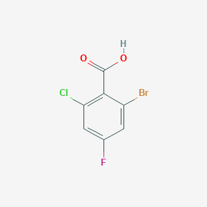 molecular formula C7H3BrClFO2 B1446257 2-溴-6-氯-4-氟苯甲酸 CAS No. 1695489-54-3