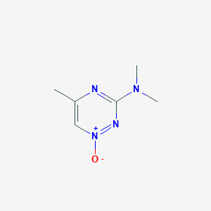 molecular formula C6H10N4O B14462577 N,N,5-Trimethyl-1-oxo-1lambda~5~,2,4-triazin-3-amine CAS No. 65934-33-0