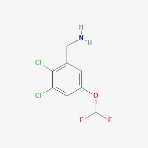molecular formula C8H7Cl2F2NO B1446258 2,3-Dichloro-5-(difluoromethoxy)benzylamine CAS No. 1803831-57-3