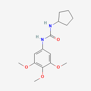 molecular formula C15H22N2O4 B14462583 Urea, N-cyclopentyl-N'-(3,4,5-trimethoxyphenyl)- CAS No. 68060-78-6